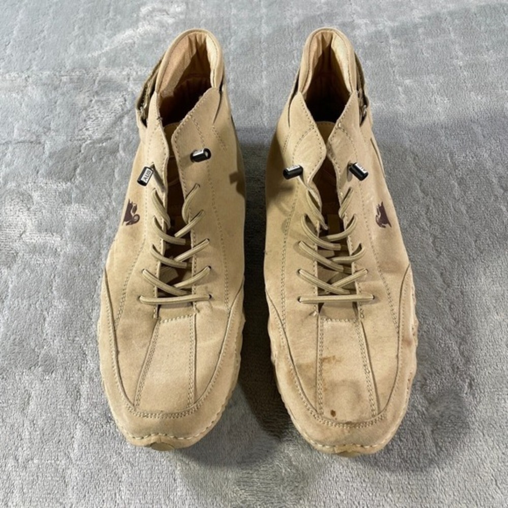 Dbeck Shoes Mens Size 44 US-10.5 Beige Suede Explorer‎ Mid Top Lightweight